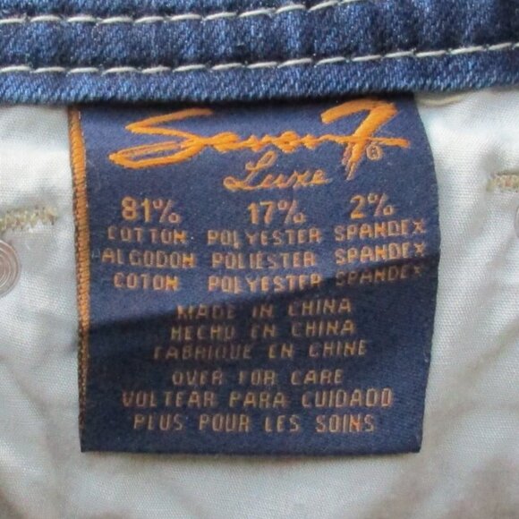 SEVEN7 Jeans Size 18 Dark Blue Mid Rise Capri Denim - Picture 6 of 8